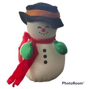 Vintage‎ 1985 snowman plush Christmas holiday decoration home decor winter snow